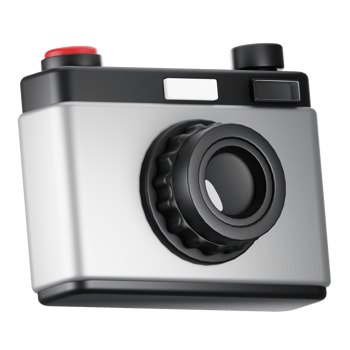 3d rendering photography icon. 3d hobbies icon concept png