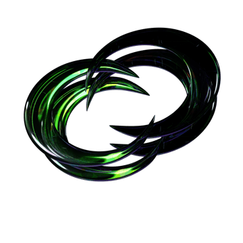 3d dark chrome y2k element png