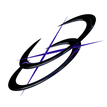 3d chrome purple saber y2k element png