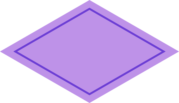 A purple square with a diamond shape in the middle png