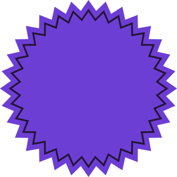 Purple star badge clip art png