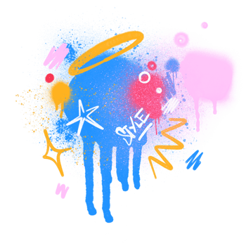 spray drips shape graffiti style background png