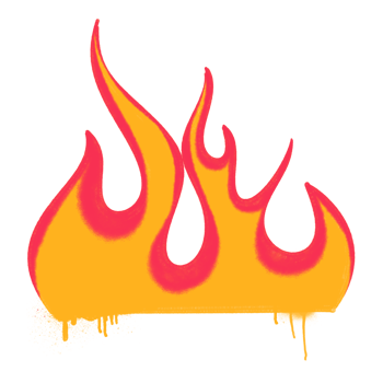 spray flame fire graffiti style element png