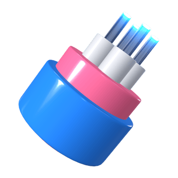 Optical fiber 3D Illustration Icon png