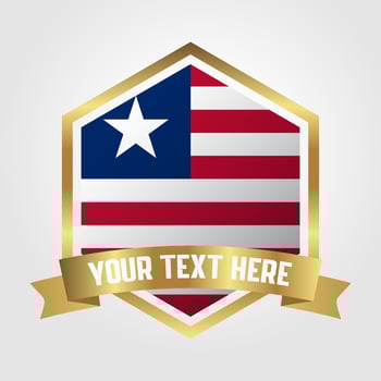 Golden Luxury Liberia Label Illustration vector