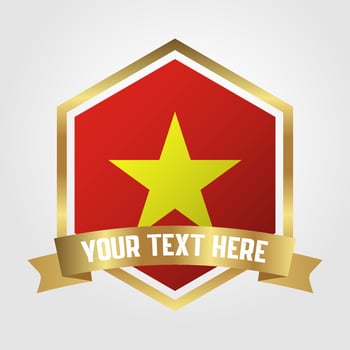 Golden Luxury Vietnam Label Illustration vector
