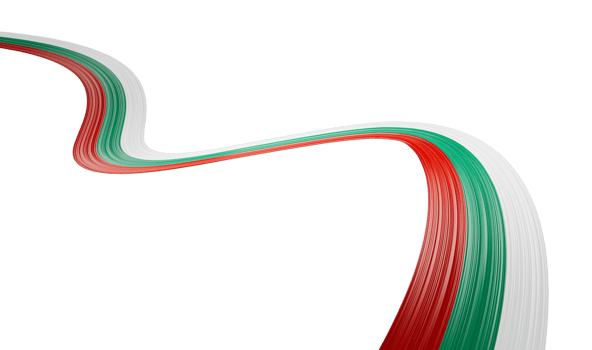 Bulgaria Happy Liberation Day 03 March. Waving flags. 3d illustration png