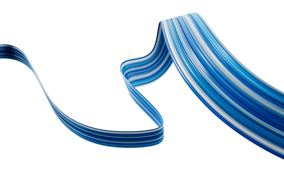 Abstract Blue ribbon 3d illustration png