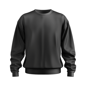 Black sweatshirt isolated on transparent background png