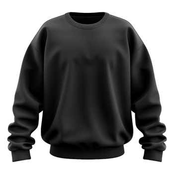 Black sweatshirt isolated on transparent background png