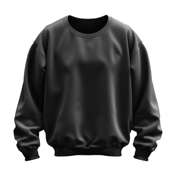 Black sweatshirt isolated on transparent background png