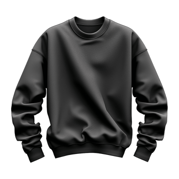 Black sweatshirt isolated on transparent background png