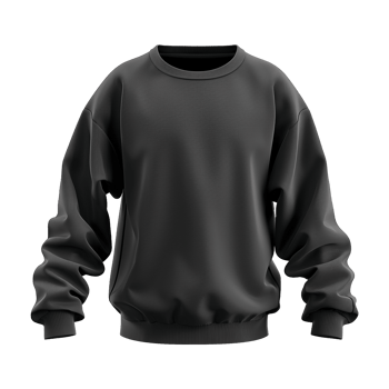 Black sweatshirt isolated on transparent background png