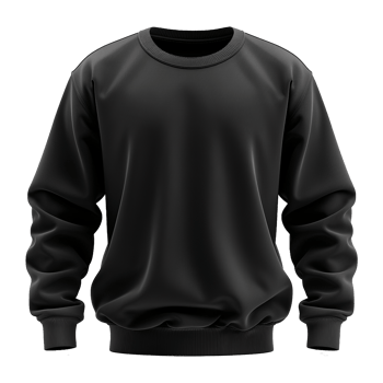 Black sweatshirt isolated on transparent background png
