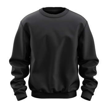 Black sweatshirt isolated on transparent background png