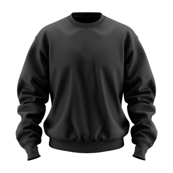 Black sweatshirt isolated on transparent background png