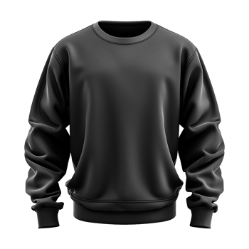 Black sweatshirt isolated on transparent background png