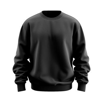 Black sweatshirt isolated on transparent background png
