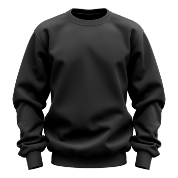 Black sweatshirt isolated on transparent background png