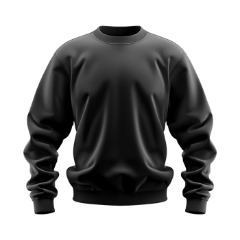 Black sweatshirt isolated on transparent background png