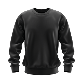 Black sweatshirt isolated on transparent background png