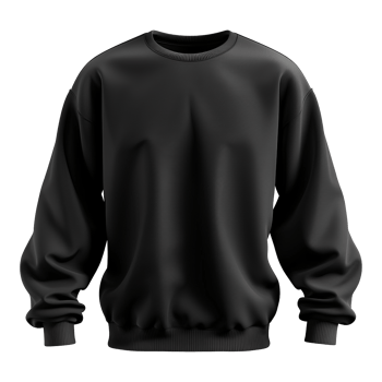 Black sweatshirt isolated on transparent background png