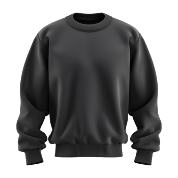 Black sweatshirt isolated on transparent background png