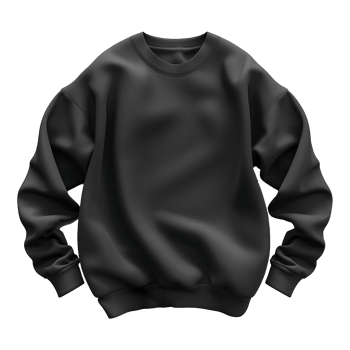 Black sweatshirt isolated on transparent background png