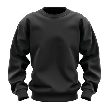 Black sweatshirt isolated on transparent background png