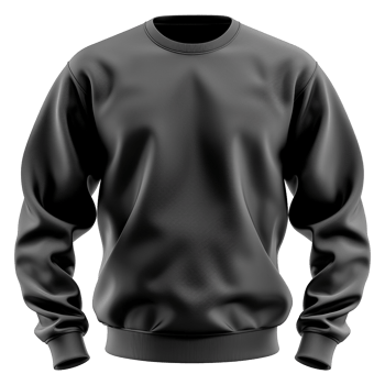 Black sweatshirt isolated on transparent background png