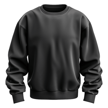 Black sweatshirt isolated on transparent background png