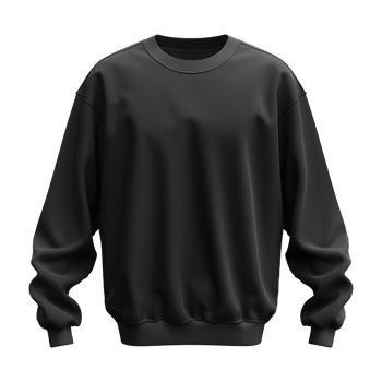 Black sweatshirt isolated on transparent background png