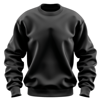 Black sweatshirt isolated on transparent background png