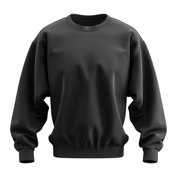 Black sweatshirt isolated on transparent background png