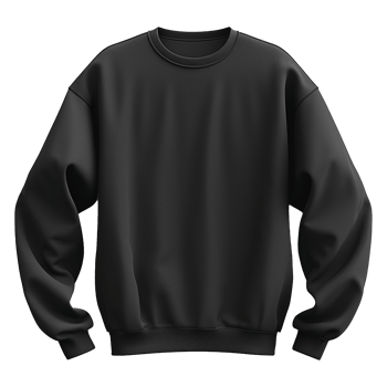Black sweatshirt isolated on transparent background png