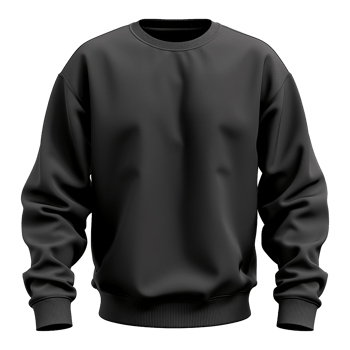 Black sweatshirt isolated on transparent background png