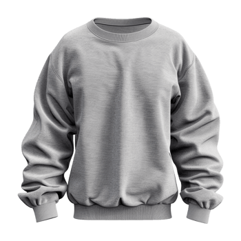 Ash sweatshirt isolated on transparent background png