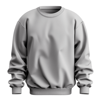 Ash sweatshirt isolated on transparent background png