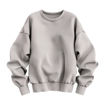 Ash sweatshirt isolated on transparent background png