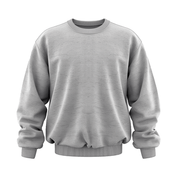 Ash sweatshirt isolated on transparent background png