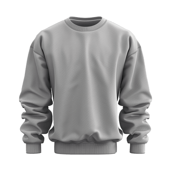 Ash sweatshirt isolated on transparent background png