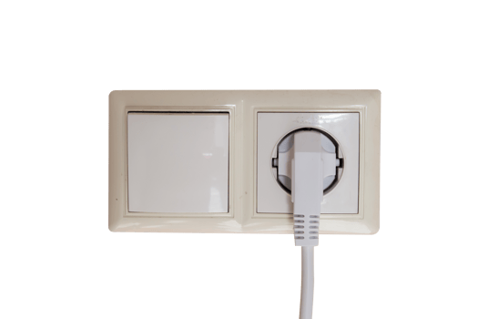 Electric plug isolated on transparent background png