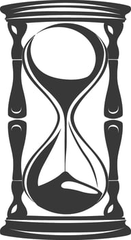 Silhouette hourglass black color only vector