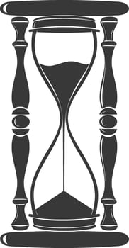 Silhouette hourglass black color only vector