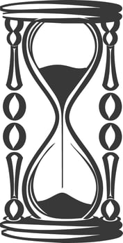 Silhouette hourglass black color only vector