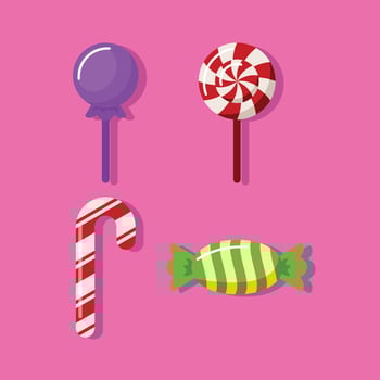Candy Element Design Collection vector