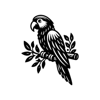 parrot logo design macaw illustration. parrot logo design vector
