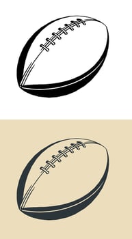 American football ball illustrations vector