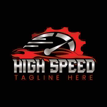 speed car logo design vector