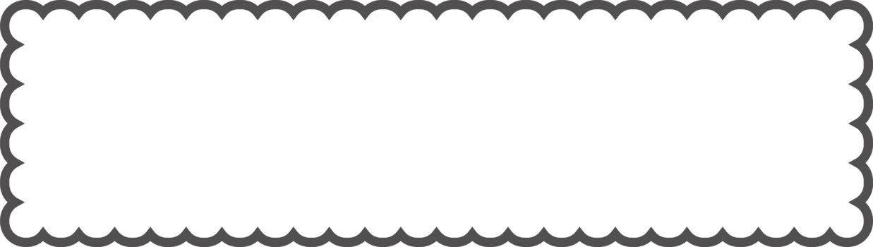 Scallop edge rectangle frame. Outline shape with lace png